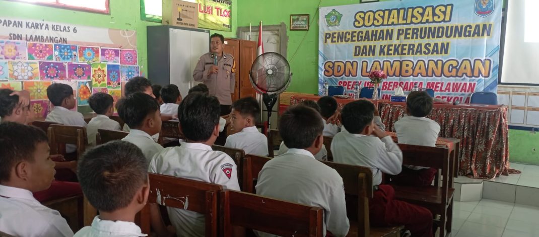 Polsek Wonoayu Sosialisasikan Anti Bullying kepada Siswa dan Siswi SDN Lambangan