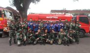 Tingkatkan Kesiapsiagaan, Prajurit Yonif 503 Kostrad Ikuti Sosialisasi Pemadam Kebakaran