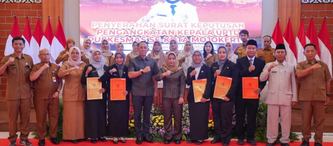 Wali Kota Mojokerto Lantik 6 Kepala UPTD Puskesmas