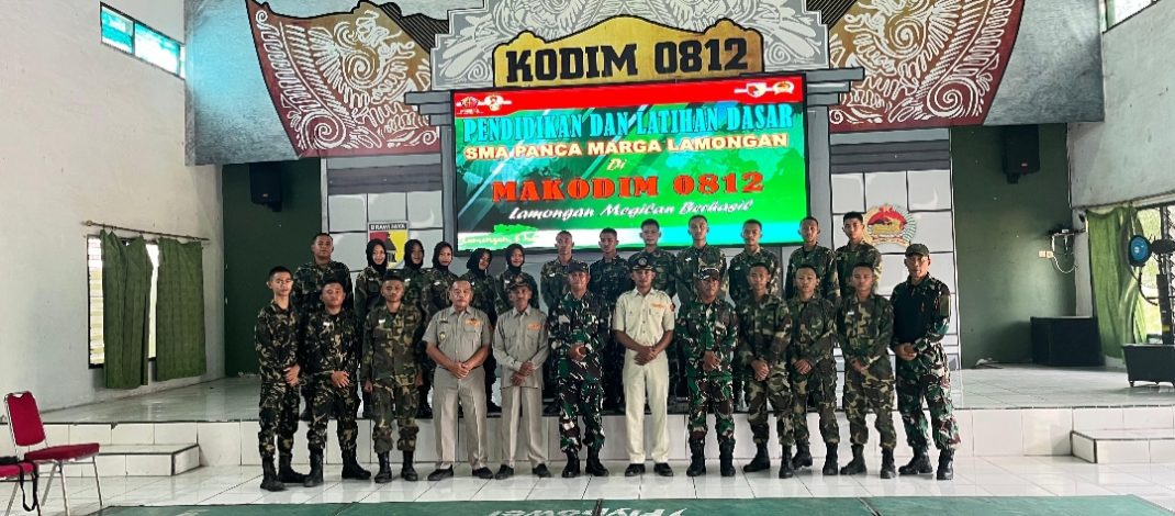 Tanamkan Disiplin dan Jiwa Korsa, Kodim 0812/Lamongan Gelar Diklatsar SMA Panca Marga