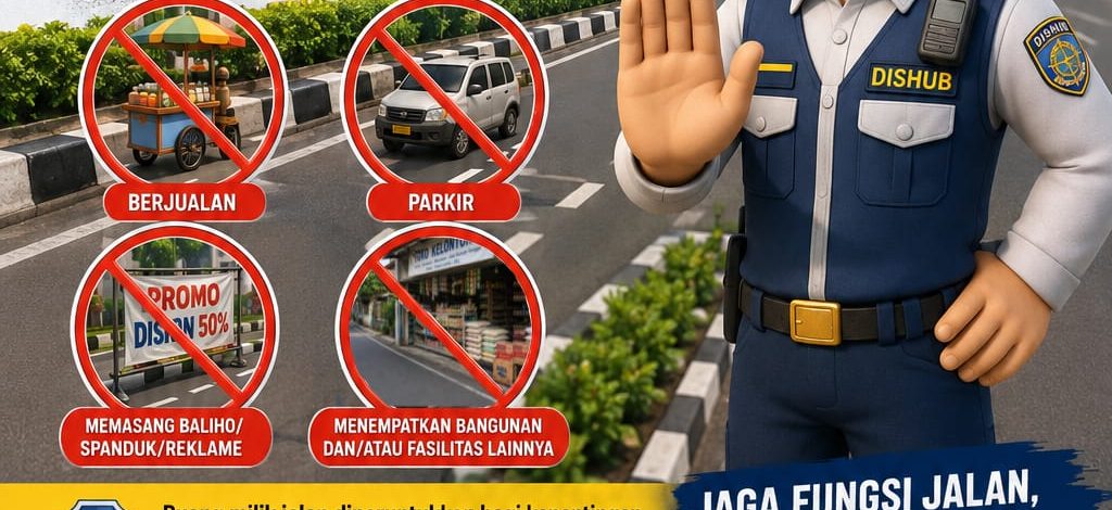 Jaga Keselamatan Dan Kelancaran Arus Lalulintas, Dishub Jeneponto Imbau Agar Seluruh Masyarakat Tidak Memanfaatkan Bahu Jalan