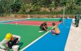 Wujudkan Kemandirian Pemuda, Anggota Kodim 0812/Lamongan dan Warga Kompak Bangun Lapangan Voli di Pra TMMD