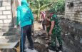 Pra TMMD Resmi Dibuka, Personel Kodim 0812/LamonganTancap Gas Normalisasi Sungai dan Bangun TPT di Desa Tlemang