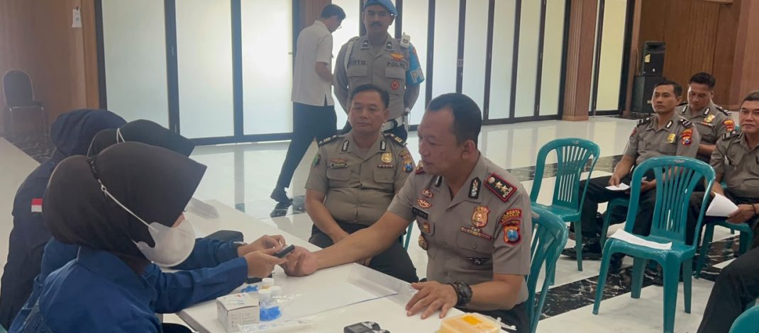 Polresta Sidoarjo Gelar Cek Kesehatan Gratis Anggota Sambut Hari Bhayangkara ke-80