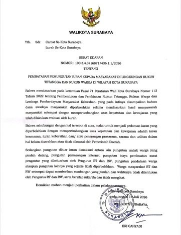 Wali Kota Eri Tegaskan RT/RW Tak Boleh Tarik Pungutan Sembarangan, Pelanggar Terancam Dicopot