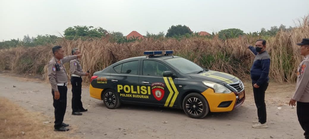 Polsek Buduran Pantau Lahan Kosong dan Imbau Warga Waspada