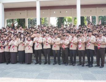Hadir di Apel Besar Pramuka Alun-Alun Lamongan, Dandim 0812/Lamongan Dorong Semangat Generasi Muda