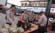 Polres Lamongan Cek Kesiapan Personel Dan Perlengkapan PHH 